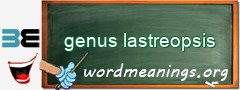 WordMeaning blackboard for genus lastreopsis